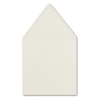 50x Quadratisches Falt-Karten-Set - 15 x 15 cm - mit Brief-Umschlägen - Naturweiss - Nassklebung - für Grußkarten, Einladungen & mehr