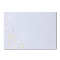 100x Weihnachts-Briefumschläge - DIN B6 - mit Gold-Metallic geprägtem Sternenregen - Farbe: Weiß - Nassklebung, 100 g/m² - 120 x 180 mm - Marke: GUSTAV NEUSER