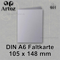 ARTOZ 25x DIN A6 Faltkarten - Graphit (Grau) - 105 x 148 mm Karten blanko zum selbstgestalten - 220 g/m² gerippt