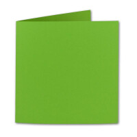 Quadratische Falt-Karten 15 x 15 cm - Hellgrün - 25 Stück - formstabil - für Drucker geeignet - für Grußkarten, Einladungen & mehr