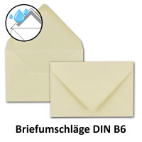50x Briefumschläge 12 x 18 cm -  DIN B6 mit Nassklebung