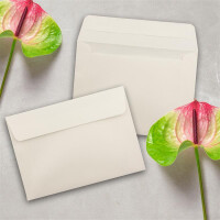 200x Briefumschläge Natur-Weiß DIN C6 Format 11,4 x 16,2 cm - Haftklebung - Kuverts ohne Fenster - Weihnachten, Grußkarten & Einladungen - Für A6 & A4 Papier
