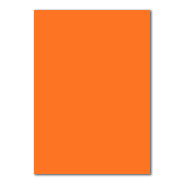 50 DIN A4 Papierbogen Planobogen - Orange - 160 g/m² - 21 x 29,7 cm - Bastelbogen Ton-Papier Fotokarton Bastel-Papier Ton-Karton - FarbenFroh