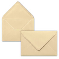 200 Brief-Umschläge - Karamell-Braun - DIN C6 - 114 x 1