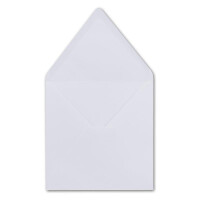 100x Quadratische Briefumschläge in Hochweiß (Weiß) - 15,5 x 15,5 cm - ohne Fenster, mit Nassklebung - 100 g/m² - Für Einladungskarten zu Hochzeit, Geburtstag und mehr - Serie FarbenFroh