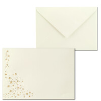 25x Weihnachts-Briefumschläge - DIN C6 - mit Gold-Metal