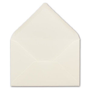 50 Brief-Umschläge mit Wellenschnitt - Natur-Weiß - DIN C5 - 16,2 x 22,9 cm - 120 gr - mit wellenförmigen Rändern - Nassklebung - FarbenFroh by GUSTAV NEUSER