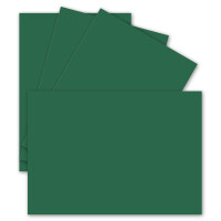 100 Einzel-Karten DIN A6 - 10,5 x 14,8 cm - 240 g/m² - Dunkel-Grün - Tonkarton - Bastelpapier - Bastelkarton- Bastel-karten - blanko Postkarten