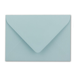100 Briefumschläge in Hellblau mit weißem Innenfutter - Kuverts in DIN B6 Format  - 12,5 x 17,6 cm - Seidenfutter - Nassklebung