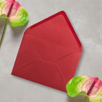 Briefumschläge in Rosenrot - 25 Stück - DIN C5 Kuverts 22,0 x 15,4 cm - Nassklebung ohne Fenster - Weihnachten, Grußkarten - Serie FarbenFroh