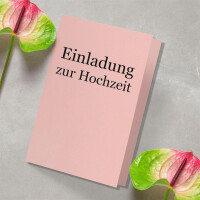 DIN A5 Faltkarten - Rosa - 50 Stück - Einladungskarten 