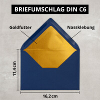 Kuverts Nachtblau - 50 Stück - Briefumschläge DIN 