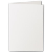 ARTOZ 25x DIN A5 Faltkarten - Ivory-Elfenbein (Creme) gerippt 148 x 210 mm Klappkarten hochdoppelt - Blanko Doppelkarte mit 220 g/m² edle Egoutteur-Rippung