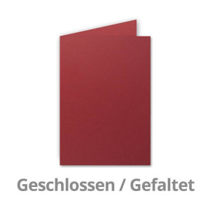 100 Faltkarten B6 - Dunkel-Rot - PREMIUM QUALITÄT - 11,5 x 17 cm - sehr formstabil - für Drucker geeignet! - Qualitätsmarke: NEUSER FarbenFroh!!
