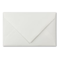 50 Stück Vintage Briefumschläge - Büttenpapier - B6 11,8 x 18,2 cm - Diplomaten Format - Naturweiß (Weiß) halbmatt - Nassklebung