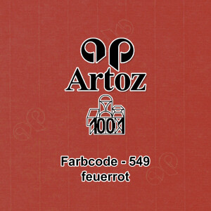 ARTOZ 50x Briefumschläge DIN B6 Feuerrot (Rot) - 12,5 x 17,8 cm - Nassklebung - gerippte Kuverts ohne Fenster - Serie Artoz 1001