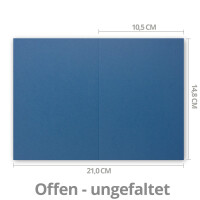 Faltkarten SET mit Brief-Umschlägen DIN A6 / C6 in Roya