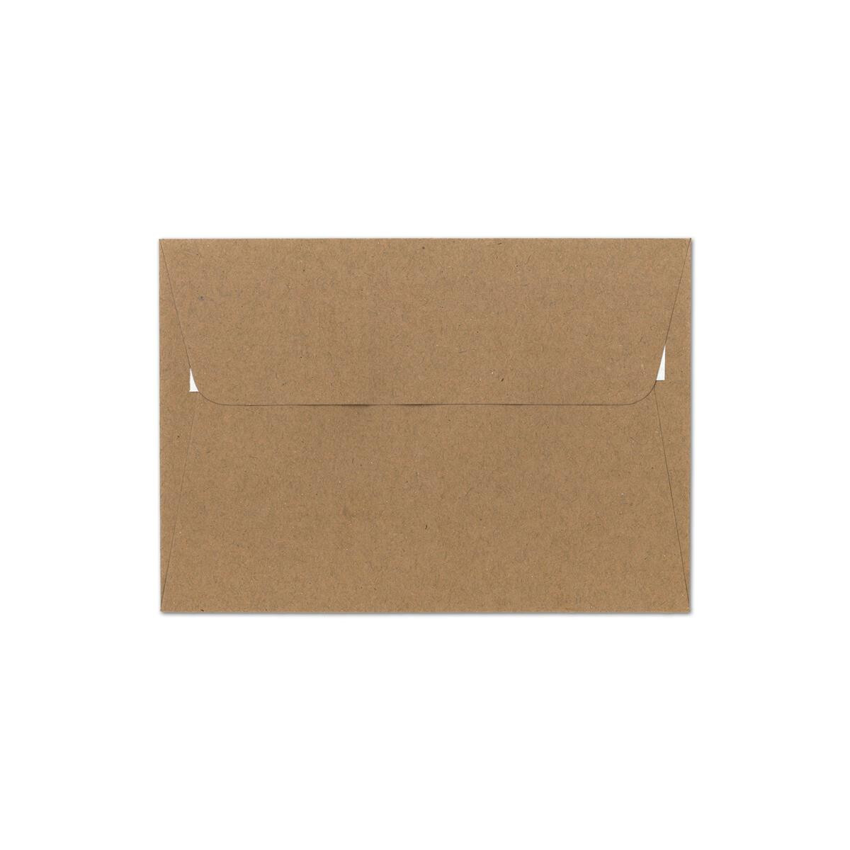 ÖKO ECO Vintage natur-braune rrecycelte Briefumschläge ideal für Hochzeit Weihnachten Geburtstag Spitzklappe ohne Fenster Einladungen 25 Sand-Braun DIN B6 Kraftpapier-Umschläge 125x175 mm 