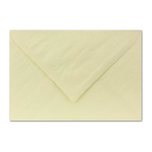 25 Briefumschläge ivory - DIN C6 - mit gehämmerter Oberfläche, gefüttert mit Seidenpapier - 80 g/m² - 162 x 114 mm - Nassklebung - Marke: NEUSER