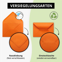 Faltkarten SET mit Brief-Umschlägen DIN A6 / C6 in Oran