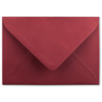 200 Brief-Umschläge - Dunkel-Rot - DIN C6 - 114 x 162 m