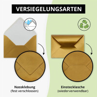 Metallic Briefumschläge in Gold Metallic - 25 Stüc