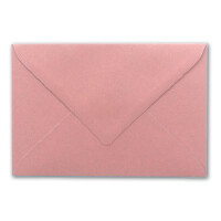 50 Brief-Umschläge mit Wellenschnitt - Rosa - DIN C6 - 114 x 162 mm - 11,4 x 16,2 cm - mit wellenförmigen Rändern - Nassklebung - FarbenFroh by GUSTAV NEUSER