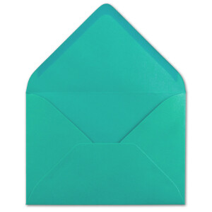 100 Brief-Umschläge - Pazifik-Blau - DIN C6 - 114 x 162 mm - Kuverts mit Nassklebung ohne Fenster für Gruß-Karten & Einladungen - Serie FarbenFroh