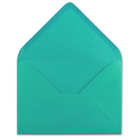 100 Brief-Umschläge - Pazifik-Blau - DIN C6 - 114 x 162