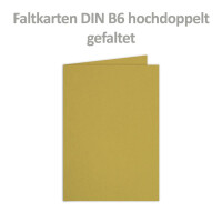 ARTOZ 50x Doppelkarten DIN B6 - Farbe: savannah (hellbraun) 