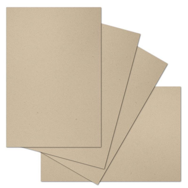 ARTOZ 50x Briefbogen DIN A4 ohne Falz - Farbe: dessert (hellbraun) - 21x29,7 cm - 118 g/m² - Einzelkarten Einladungskarten - Serie Green-Line