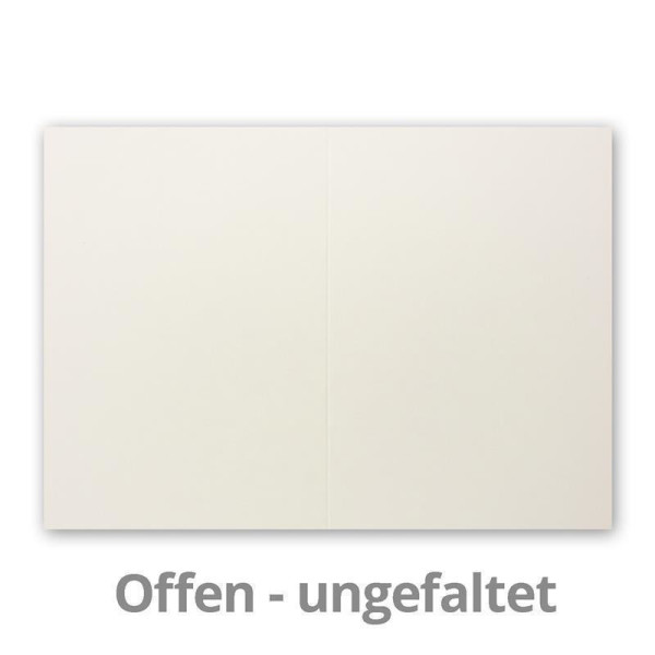 DIN A5 Faltkarten - Naturweiß - 25 Stück - Einladungskarten - Menükarten - Kirchenheft - Blanko - 14,8 x 21 cm - Marke FarbenFroh by Gustav Neuser