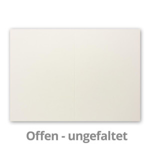 DIN A5 Faltkarten - Naturweiß - 25 Stück - Einladungskarten - Menükarten - Kirchenheft - Blanko - 14,8 x 21 cm - Marke FarbenFroh by Gustav Neuser