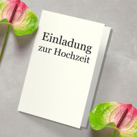 DIN A5 Faltkarten - Naturweiß - 25 Stück - Einlad