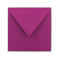 50x Quadratisches Falt-Karten-Set - 15 x 15 cm - mit Brief-Umschlägen - Amarena - Nassklebung - für Grußkarten, Einladungen & mehr