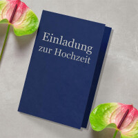 DIN A5 Faltkarten - Dunkelblau - Nachtblau - 50 Stück -