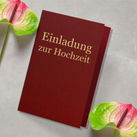DIN A5 Faltkarten - Dunkelrot - 50 Stück - Einladungska