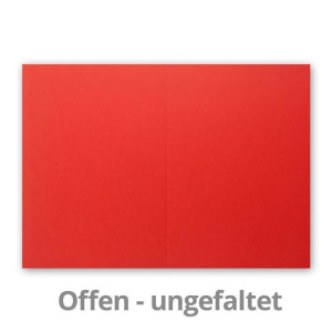 DIN A5 Faltkarten - Rot - 100 Stück - Einladungskarten - Menükarten - Kirchenheft - Blanko - 14,8 x 21 cm - Marke FarbenFroh by Gustav Neuser