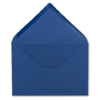 100 Brief-Umschläge mit Wellenschnitt - Dunkel-Blau - DIN C5 - 16,2 x 22,9 cm - 120 gr - mit wellenförmigen Rändern - Nassklebung - FarbenFroh by GUSTAV NEUSER