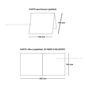 Quadratische Falt-Karten 15 x 15 cm - Amarena - 50 Stück - formstabil - für Drucker geeignet - für Grußkarten, Einladungen & mehr