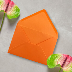 Briefumschläge in Orange - 25 Stück - DIN C5 Kuverts 22,0 x 15,4 cm - Nassklebung ohne Fenster - Weihnachten, Grußkarten - Serie FarbenFroh