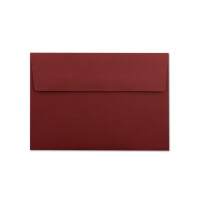 100x Briefumschläge Dunkel-Rot DIN C6 Format 11,4 x 16,2 cm - Haftklebung - Kuverts ohne Fenster - Weihnachten, Grußkarten & Einladungen - Für A6 & A4 Papier
