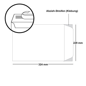 ARTOZ 25x DIN C4 Umschläge mit Haftklebung - ungefüttert 324 x 229 mm Weiß (Weiß) Briefumschläge ohne Fenster - Serie 1001