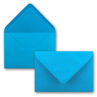200 Brief-Umschläge - Azur-Blau - DIN C6 - 114 x 162 mm