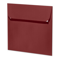 ARTOZ 50x quadratische Briefumschläge weinrot (Rot) 100 g/m² - 16 x 16 cm - Kuvert ohne Fenster - Umschläge mit Haftklebung