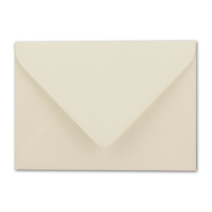 500 Briefumschläge in Naturweiss mit weißem Innenfutter - Kuverts in DIN B6 Format  - 12,5 x 17,6 cm - Seidenfutter - Nassklebung