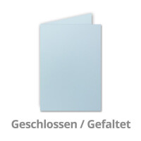 25 Faltkarten B6 - Hellblau - PREMIUM QUALITÄT - 11,5 x 17 cm - sehr formstabil - für Drucker geeignet! - Qualitätsmarke: NEUSER FarbenFroh!!