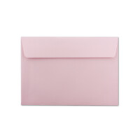 50x Briefumschläge Rosa DIN C6 Format 11,4 x 16,2 cm - Haftklebung - Kuverts ohne Fenster - Weihnachten, Grußkarten & Einladungen - Für A6 & A4 Papier