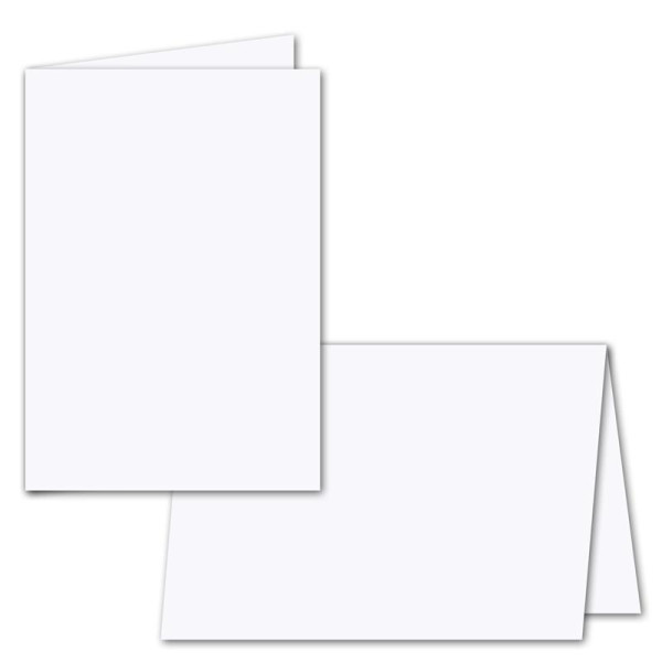 100x faltbares Doppel-Einleger für B6 Faltkarten - hochweiß - 118 x 165 mm - ideal zum Bedrucken mit Tinte und Laser - mattes 90 g/m² Einlege-Papier