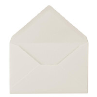 50x Vintage Brief-Umschläge mit Zackenschnitt - Natur-Weiß - Edel-Bütten - DIN C5 - 162 x 229 mm - 16,2 x 22,9 cm - imitiert Bütten - Nassklebung - by GUSTAV NEUSER